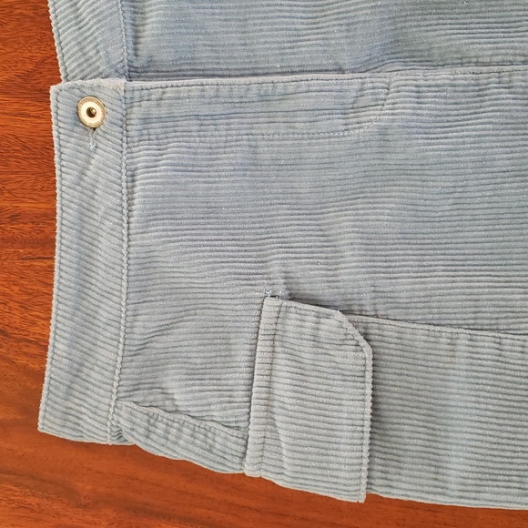 COTTON ON Corduroy Skirt Sky Blue Cargo Pockets - Picture 7 of 13